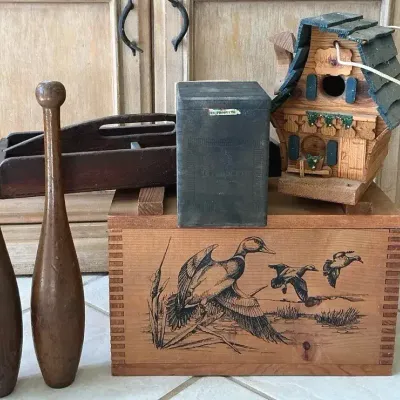Vintage Wooden Decor & Collectibles Lot