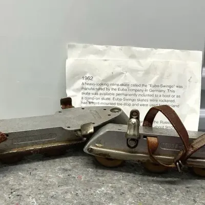 Vintage 1962 Euba-Swingo German Inline Clamp-On Skates