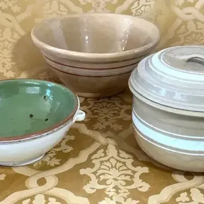 Vintage Stoneware Serving Pottery 