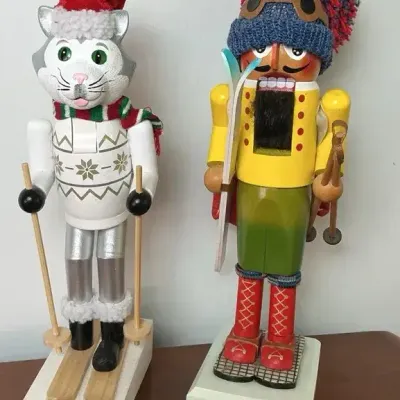 Decorative Skiing Nutcrackers – Lot of 2