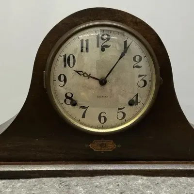 Vintage Gilbert Tambour Mantel Clock