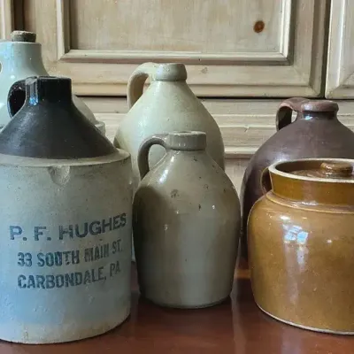 Vintage Stoneware Crocks & Jugs – Lot of 6