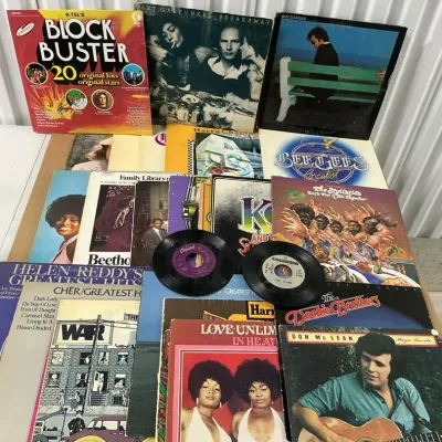 Large Vintage Vinyl Record Album Collection 