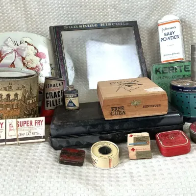 Vintage Advertising Tins, Containers & Collectibles – Assorted Lot