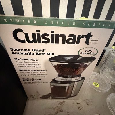 Sale Photo Thumbnail #111: Cuisinart Supreme Grind automatic burr mill in its original retail box.