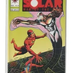 Valiant Comics Solar, Man of the Atom No. 19, published March 1993, preserved in a protective sleeve.