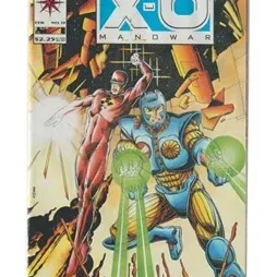 Valiant Comics X-O Manowar issue #13, published February 1993, preserved in a clear protective sleeve.