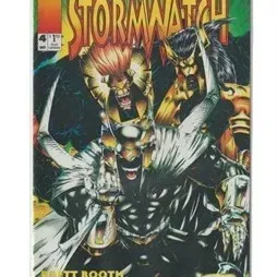 Image Comics Stormwatch issue #4 comic book, published in 1993, preserved in a protective sleeve.
