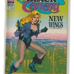 DC Comics Black Canary: New Wings issue #1, published in 1991, preserved in a protective sleeve.