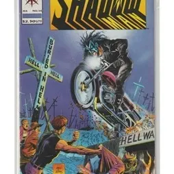 Valiant Comics Shadowman comic book, issue number 14, released in July 1993 and stored in a protective plastic sleeve.