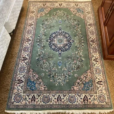 Ornate Green Rug
