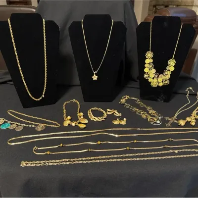 Assorted Gold Colored Costume Jewelry