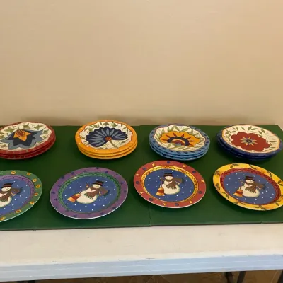 Sweet Shoppe And Pier 1 Floral Plate Sets