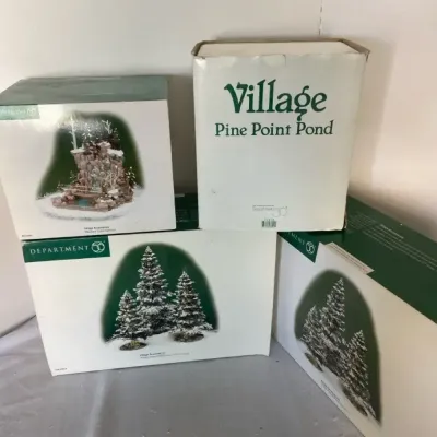 Department 56 Village Accessories Pequot Pines Pine Point Pond Creek Waterfall