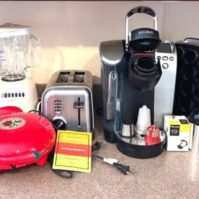Small Kitchen Appliances With Keurig Coffee Maker, Ninja Master Prep, Quesadilla Maker, +