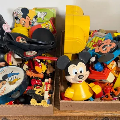 Collection Of Vintage Mickey Mouse And Disney Toys