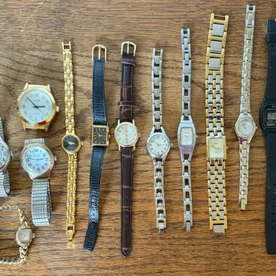 12 Vintage Watches, Fossil, Bulova And More, All Working With New Batteries