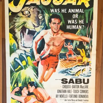 Original 1955 JAGUAR Movie Poster Signed 55/339