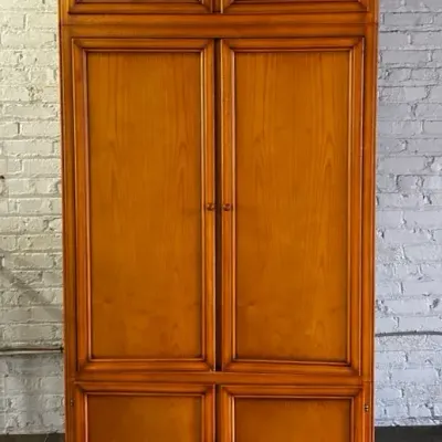 Large Maple and Maple Veneer Media Cabinet