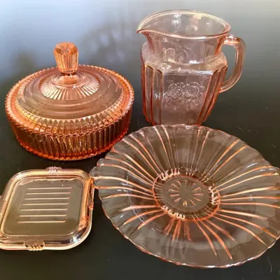 Pink Depression Glass Items