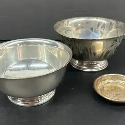 Sterling Silver Revere-Form Bowls w/ Butter Pat