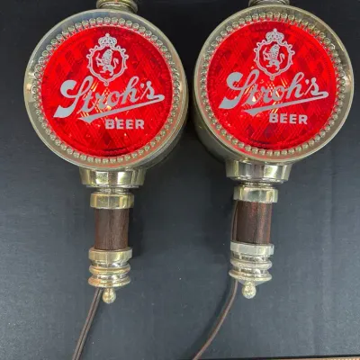 2 Vintage Stroh's Advertising Lamps