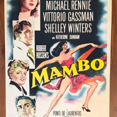 Original 1955 MAMBO Movie Poster Signed 54/465