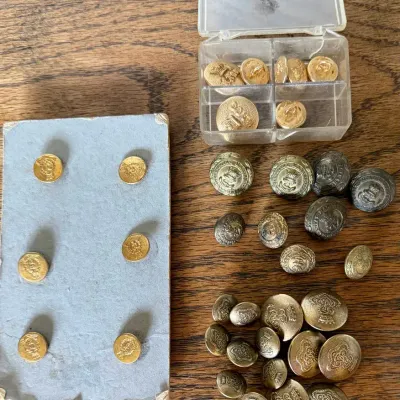 Vintage Kings Crown Royal Army & Marine Uniform Buttons 