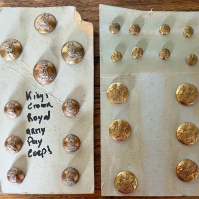 Vintage Kings Crown Royal Army Uniform Buttons 