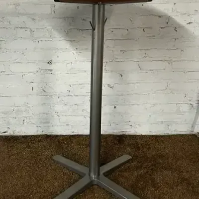 White Laminate Top & Steel Base Bar Table