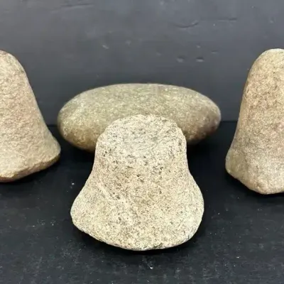 Metate Grinding Stones with Hammer Stone