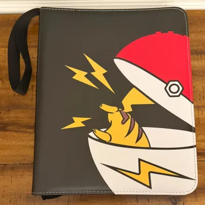 Scarce Pikachu Binder With 270 Holographic/Foil Pokemon Cards, No Duplicates