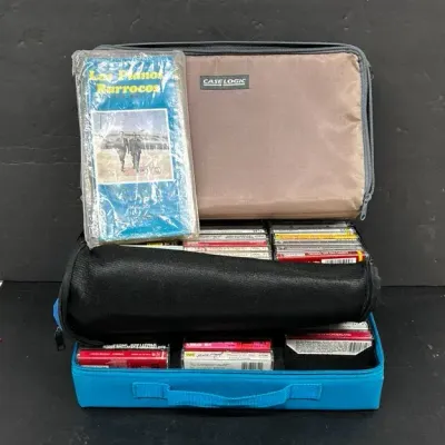 Varied Cassette Tapes & Caddies