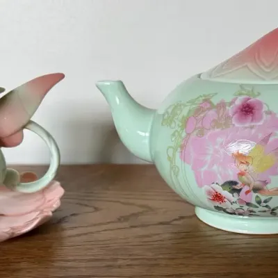 Authentic Original Disney Parks Porcelain Tinker Bell Tea Set