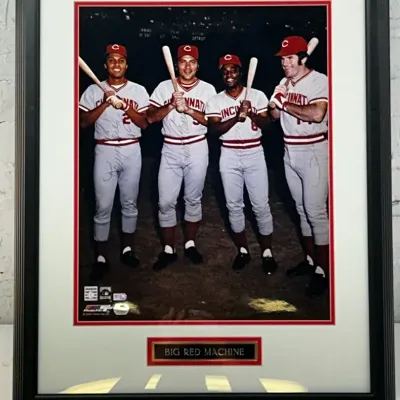 Signed Johnny Bench, Joe Morgan, Tony Perez & Pete Rose Big Red Machine Photo Print