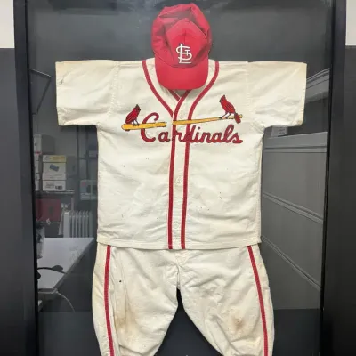 Vintage Framed Cardinals Baseball Uniform