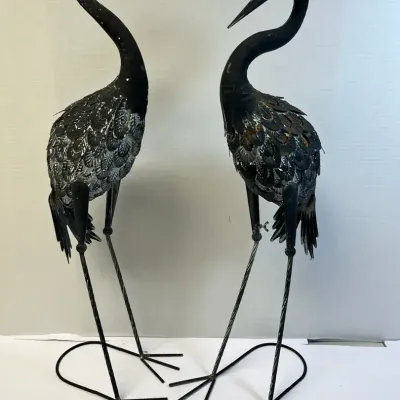 Metal Heron Lawn Ornaments