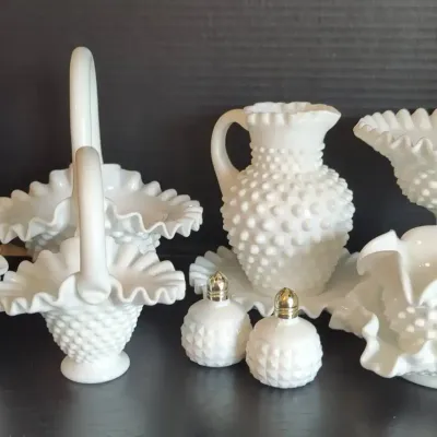 Hobnail Milk Glass Collection 13