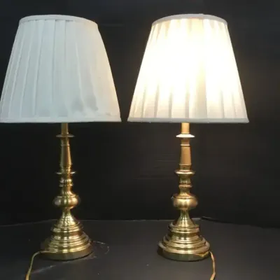 Stiffel Vintage Polished Brass Lamps