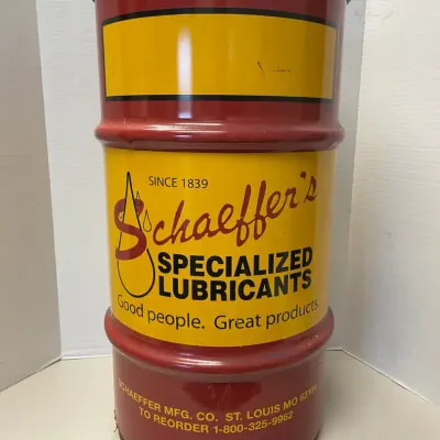 Vintage Schaeffer’s Specialized Lubricants Metal Barrel