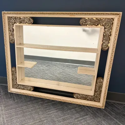 MCM Mirrored Shadow Box Shelf