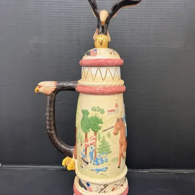Hand Painted Revolutionary War Beer Stein