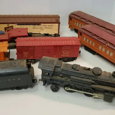 Vintage Lionel Bundle- 242 Scout Locomotive, Coal Car, Passenger Trains