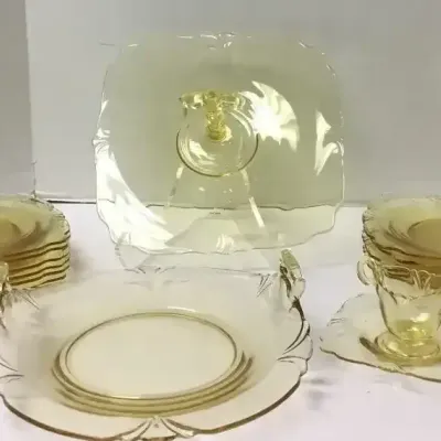 A.H. Heisey & Company Amber Glass Collection