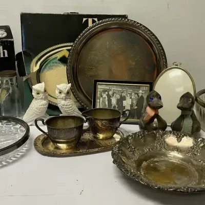 Vintage Silverplate Items + Other Vintage Decor