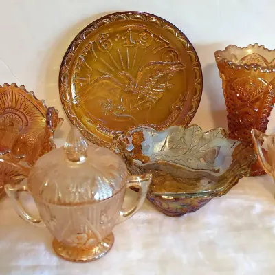 Orange Lusterware Collection 