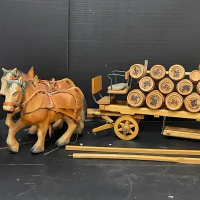 Löwenbrau Horse-Drawn Barrel Wagon