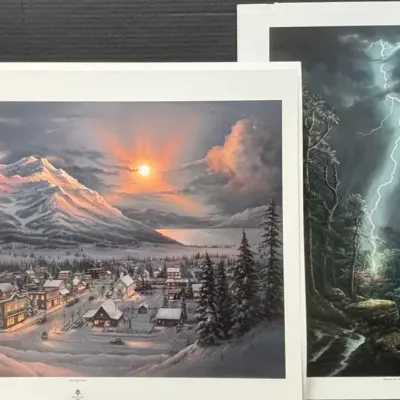 Jesse Barnes Signed and Numbered Prints “Refuge From The Storm”, “Pursuit of a Dream”(Salt Lake 2002