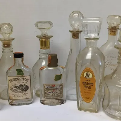 Glass Decanters and Liquor Bottles