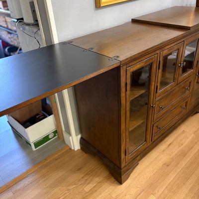 Sale Photo Thumbnail #472: Top opens on both sides for entertaining. 18 deep x 47.5 wide x 36 high